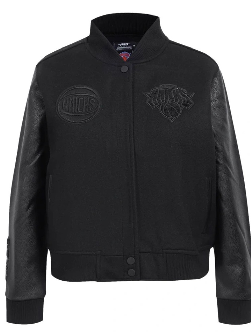 NWT Women’s Pro Standard NBA NY Knicks Triple Black Varsity Jacket sz small